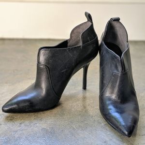 Enzo Angiolini Leather Stilleto Booties